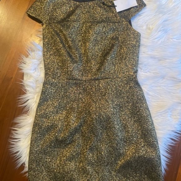 Diane von Furstenberg Metallic Sheath Mini Dress – Hadlie Two – Size 2 NWT - Picture 7 of 8